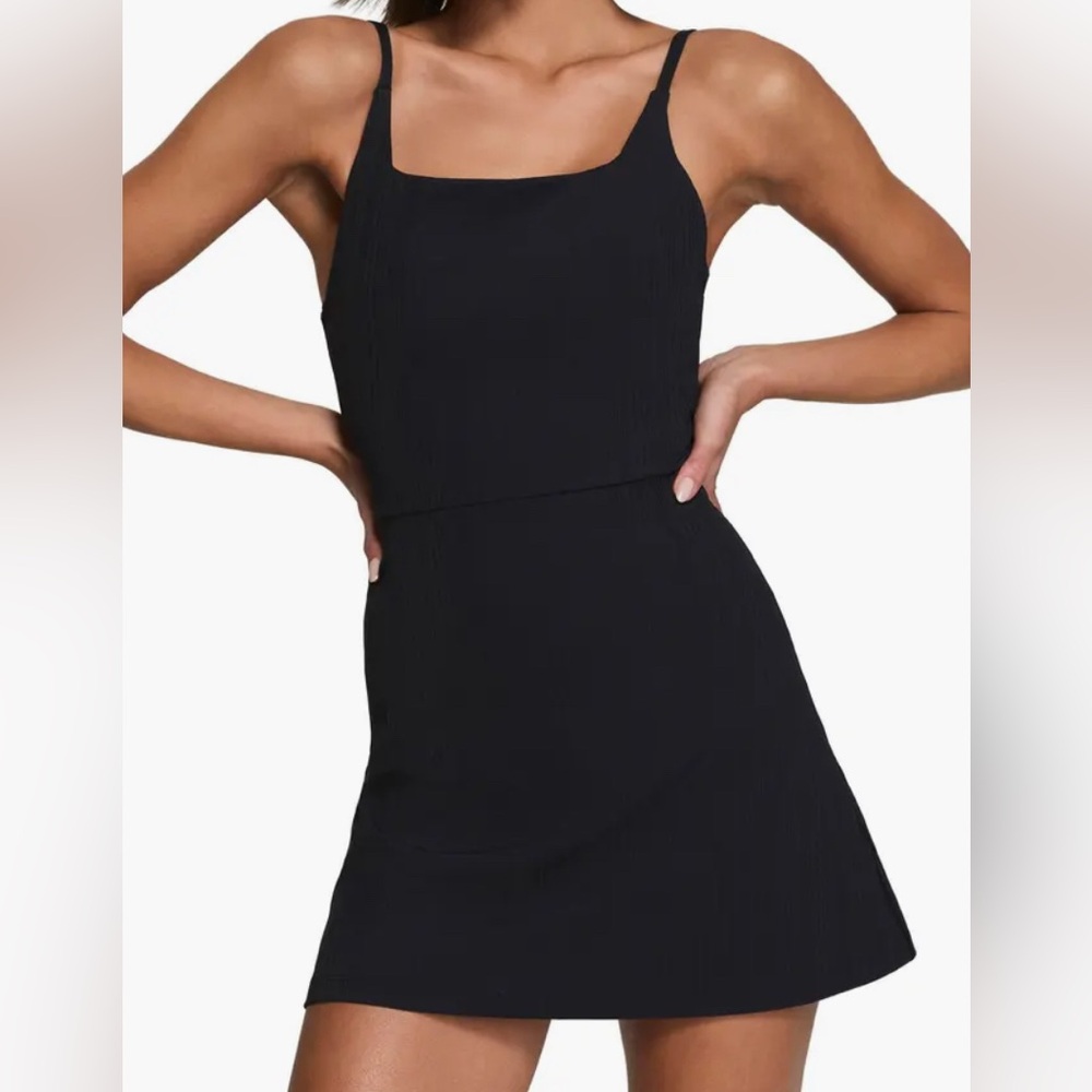 SPANX PowerBoost Sleeveless Rib Dress in Navy Size XL